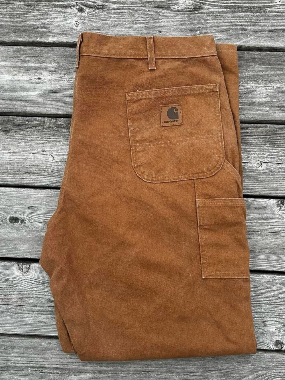 Vintage Carhartt Tan Brown carpenter Duck Cargo Pants